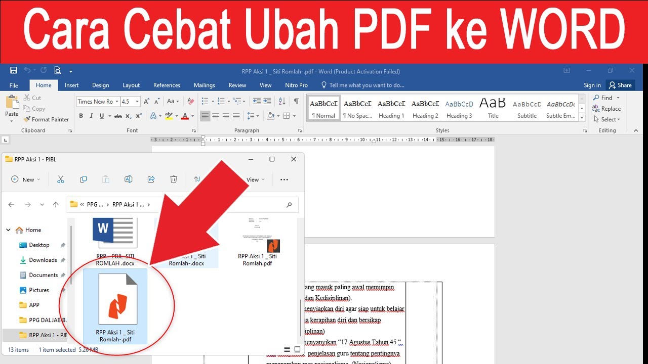Cara Mengubah File PDF ke Word Panduan Lengkap dan Efektif