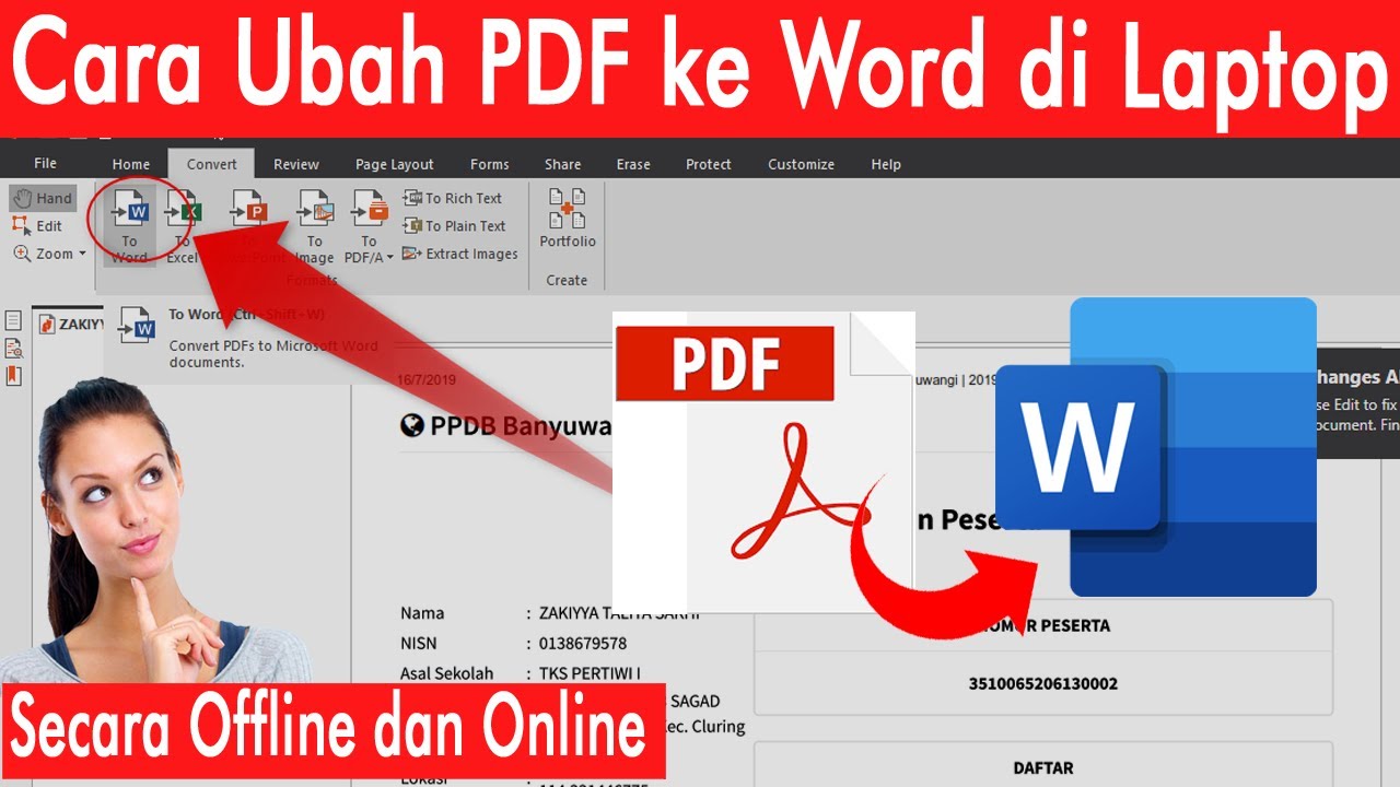 cara mengubah pdf ke word di microsoft word