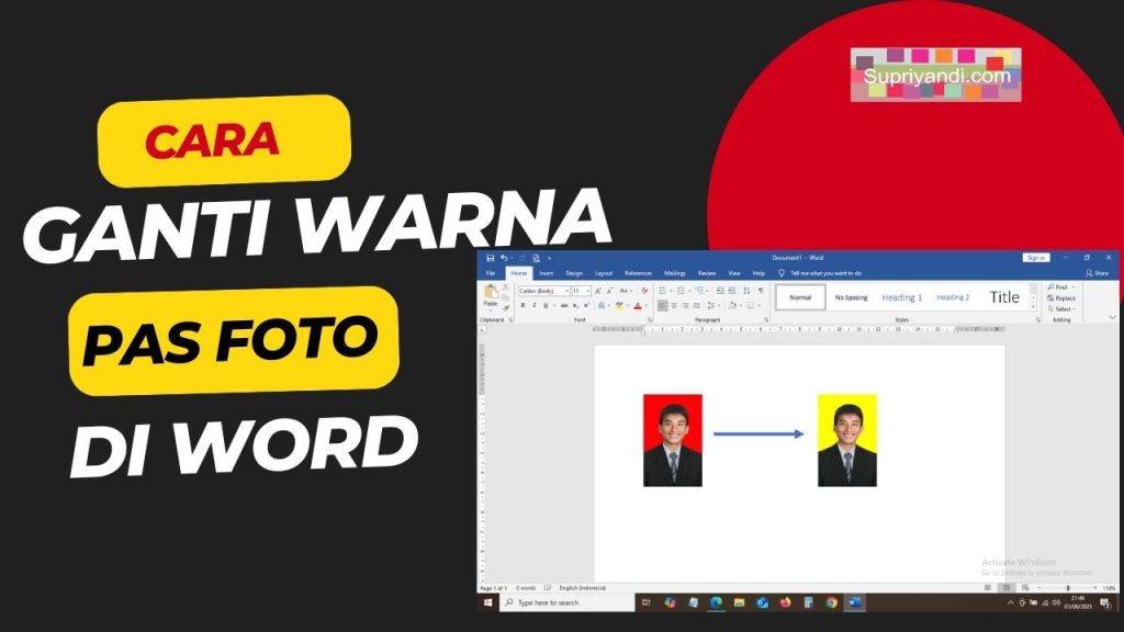cara ubah background foto di word
